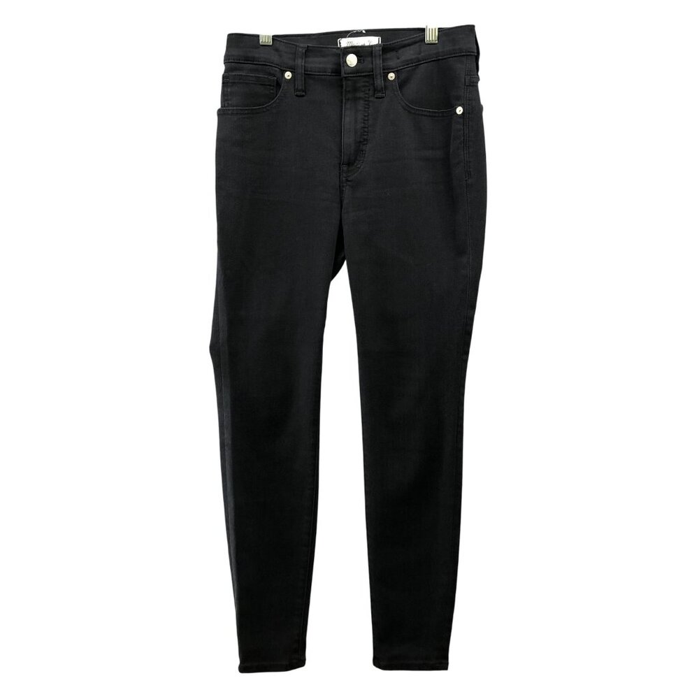 Madewell 9'' Mid Rise Skinny Jean Womens Size 27 Black Stretch